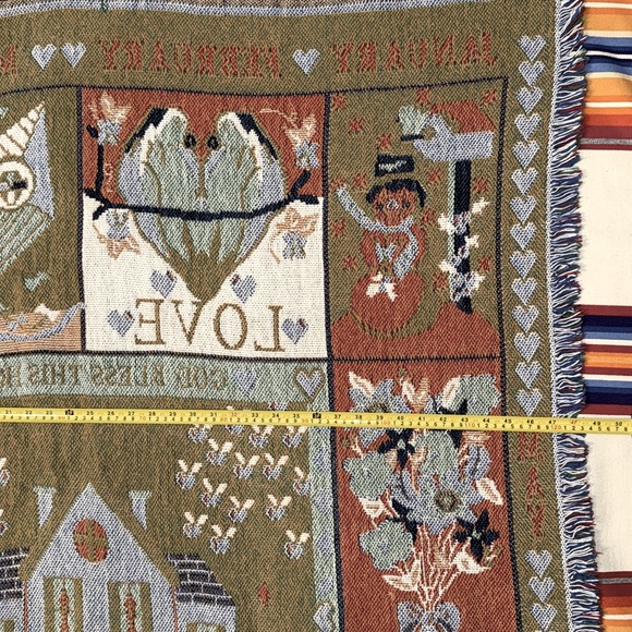 God Bless This Home Calendar 12 Months Tapestry Throw Blanket  Holidays - Picture 5 of 8